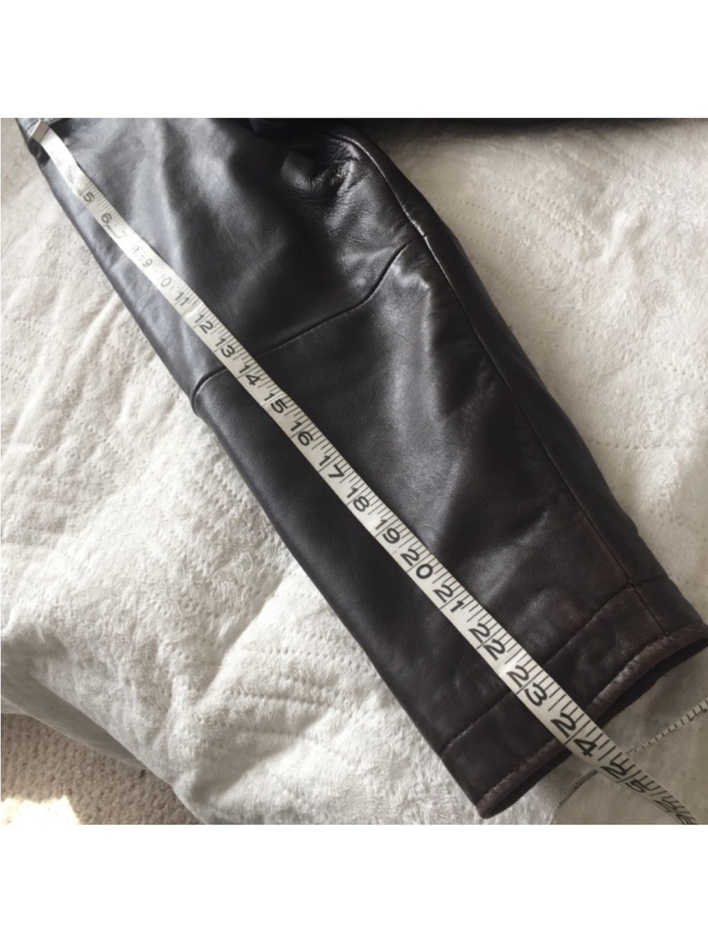 Claiborne Dark Brown Lambskin Leather Zip Bomber Jacket - Picture 9 of 13